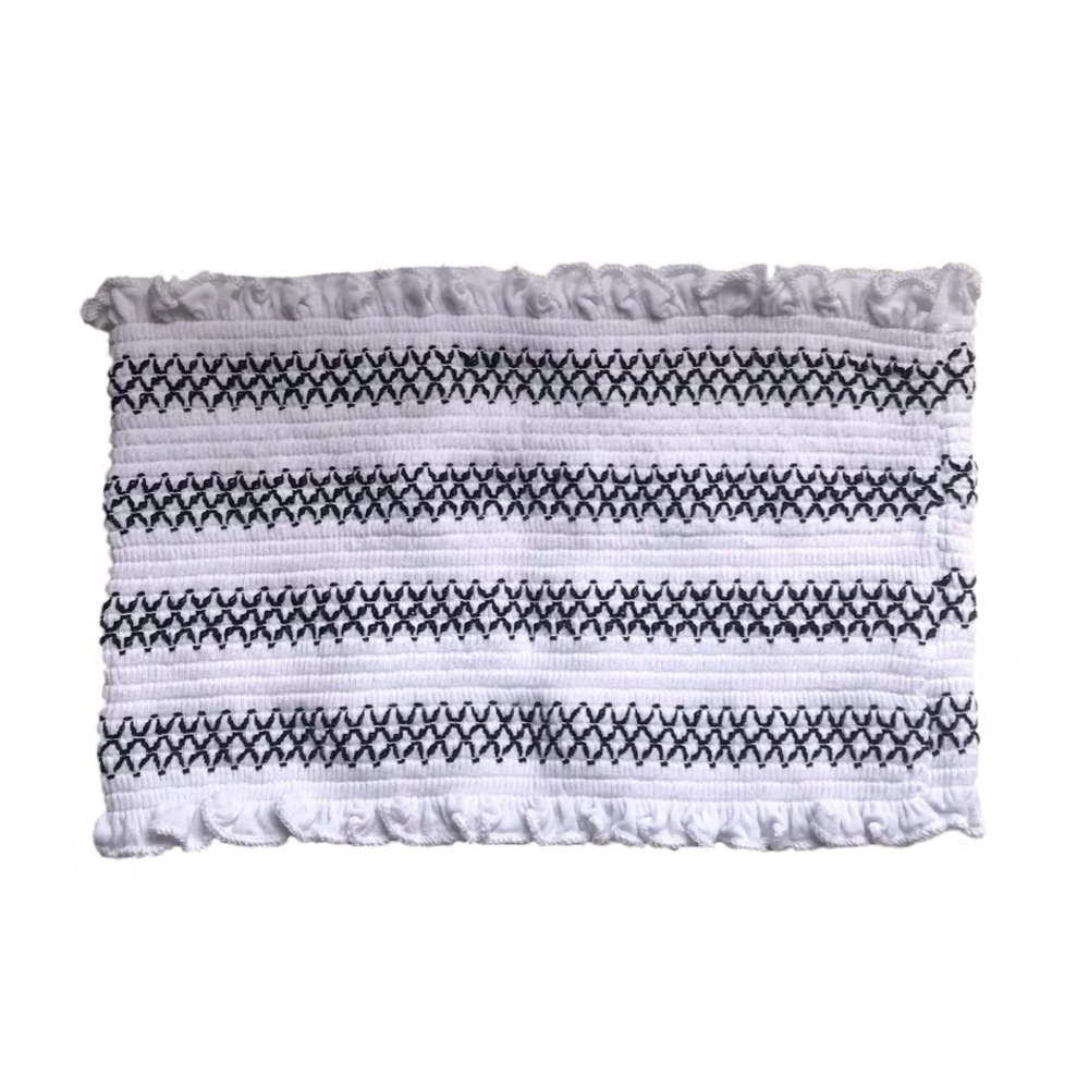 B&W Striped Bandeau Top